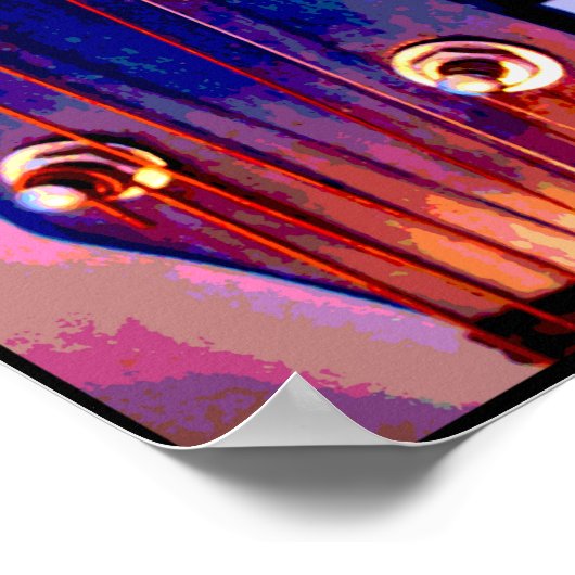 Drie gitaarkoppen Musicians Music Lovers Artsy Poster (Hoek)