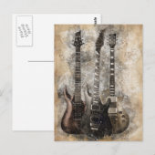 Drie gitaren briefkaart (Voorkant / Achterkant)