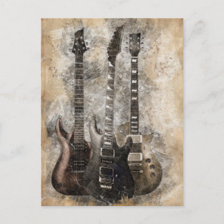 Drie gitaren briefkaart