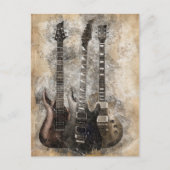 Drie gitaren briefkaart (Voorkant)