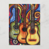 Drie Gitaren Briefkaart (Voorkant)