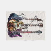 Drie gitaren fleece deken (Voorkant (Horizontaal))