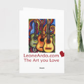 Drie gitaren kaart (Achterkant)