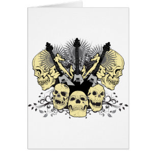 Drie gitaren met Skulls