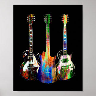 Drie gitaren poster