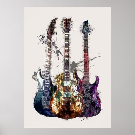 Drie gitaren poster (Voorkant)