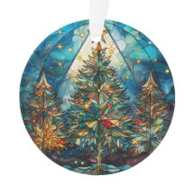 Drie Glazen in lood bomen