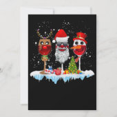 Drie glazen kerstlampjes voor de kerstman x save the date (Voorkant)