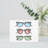 Drie glazen schets briefkaart (Staand voorkant)