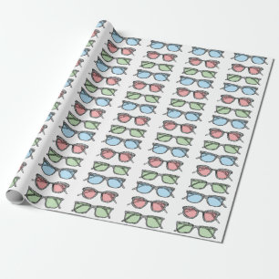 Drie glazen schets cadeaupapier