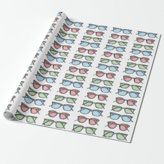 Drie glazen schets cadeaupapier (Uitgerold)