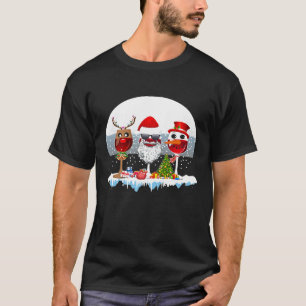 Drie glazen wijn kerst kerstmuts Kerstmis Sno T-shirt