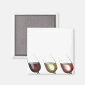 Drie glazen wijn op maat magneet (Voorkant / Achterkant)