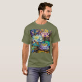 Drie gloeiende lotusbloemen t-shirt (Voorkant volledig)