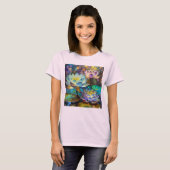 Drie gloeiende lotusbloemen t-shirt (Voorkant volledig)