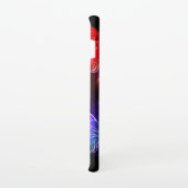 Drie gloeiende vlinders op een nachtachtergrond samsung galaxy hoesje (Rechterkant)