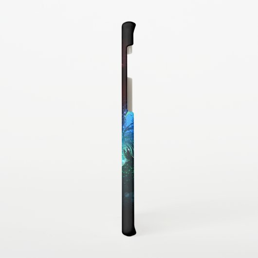 Drie gloeiende vlinders op een nachtachtergrond samsung galaxy hoesje (Linkerkant)