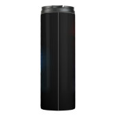 Drie gloeiende vlinders op nachtelijke achtergrond thermosbeker (Achterkant)