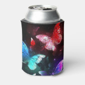 Drie gloeiende vlinders op nachtrust blikjeskoeler (Blikje Achterkant)