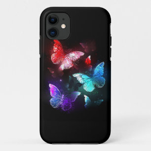 Drie gloeiende vlinders op nachtrust Case-Mate iPhone case