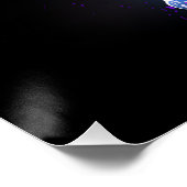 Drie gloeiende vlinders op nachtrust perfect poster (Hoek)