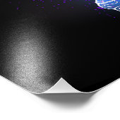 Drie gloeiende vlinders op nachtrustrondergrond foto afdruk (Hoek)