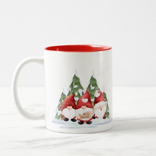 Drie Gnome Christmas Coffee Mok (Links)