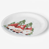 Drie Gnome Kerst Papier Borden Papieren Bordje (Gekanteld)