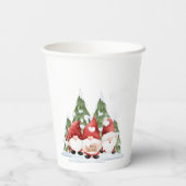 Drie Gnome Kerst Papieren Bekers (Achterkant)