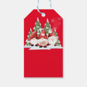 Drie Gnome Kerstcadeau Tags Cadeaulabel (Achterkant)