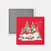 Drie Gnome Kerstmagneet Magneet (Voorkant / Achterkant)