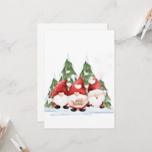Drie Gnome Kerstmis Uitnodiging