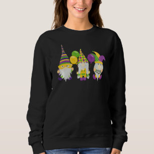 Drie Gnome Mardi Gras Peace Love Funny Mardi Gras Trui