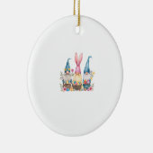Drie Gnome Paas Gnome Paasei T-shirt Keramisch Ornament (Rechts)