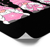 Drie Gnome Pink Ribbon Breast Cancer Awar Poster (Hoek)