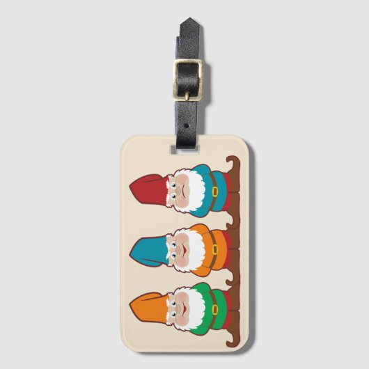 Drie Gnomen Bagagelabel (Voorkant (verticaal))