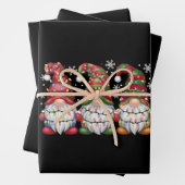 Drie Gnomen Buffalo Pset Red Kerstmis Inpakpapier Vel (In situ)