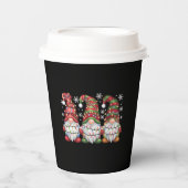 Drie Gnomen Buffalo Pset Red Kerstmis Papieren Bekers (Voorkant)