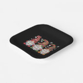 Drie Gnomen Buffalo Pset Red Kerstmis Papieren Bordje (Gebogen)