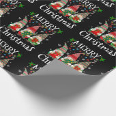 Drie Gnomen Buffalo Pset Red Merry Kerstmis Xma Cadeaupapier (Hoek)