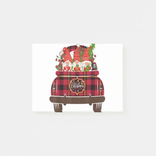 Drie Gnomen Car Pset Matching Family Merry Chris Post-it® Notes (Voorkant)