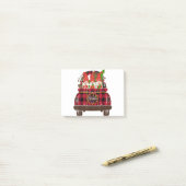 Drie Gnomen Car Pset Matching Family Merry Chris Post-it® Notes (Op bureau)