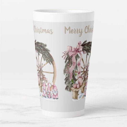  drie gnomen en wiel latte mok (Voorkant)