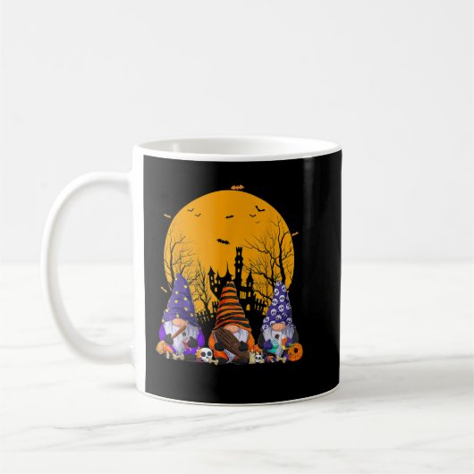 Drie Gnomen Happy Halloween Herfst Candy Corn Pump Koffiemok (Links)