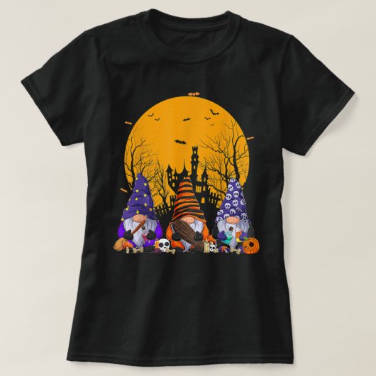 Drie Gnomen Happy Halloween Herfst Candy Corn Pump T-shirt (Design voorkant)