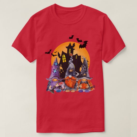 Drie Gnomen Happy Halloween Herfst Candy Corn Pump T-shirt (Design voorkant)
