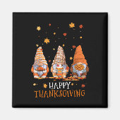 Drie gnomen Happy Thanksgiving Day Herfst herfst G Magneet (Voorkant)