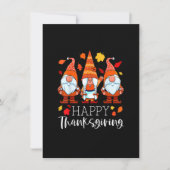 Drie Gnomen Happy Thanksgiving Gnomen Herfst Gnome Kaart (Voorkant)