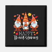 Drie Gnomen Happy Thanksgiving Gnomen Herfst Gnome Magneet (Voorkant)