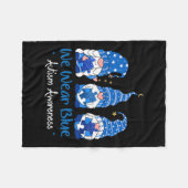 Drie Gnomen Holding Blue Puzzle Autism Awareness Fleece Deken (Voorkant (Horizontaal))